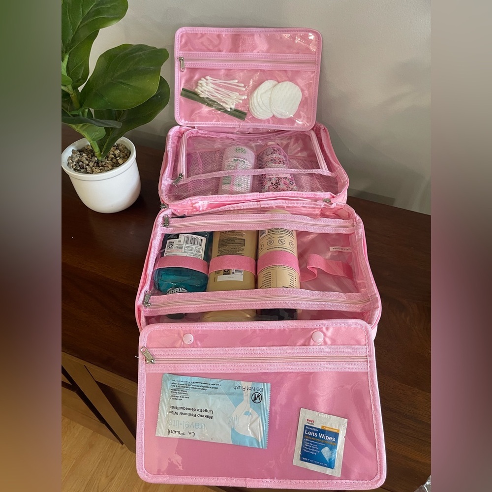 NEW Large (12x9x5) Pink Hanging Cosmetic Toiletry Bag Waterproof (100) Available